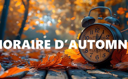 Changement d'horaire - 3 novembre