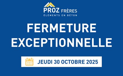Fermeture exceptionnelle