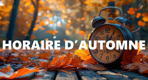 Changement d'horaire - 3 novembre